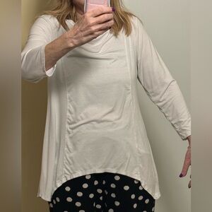 Elegant Lisa Bayne Jersey White Women's Top